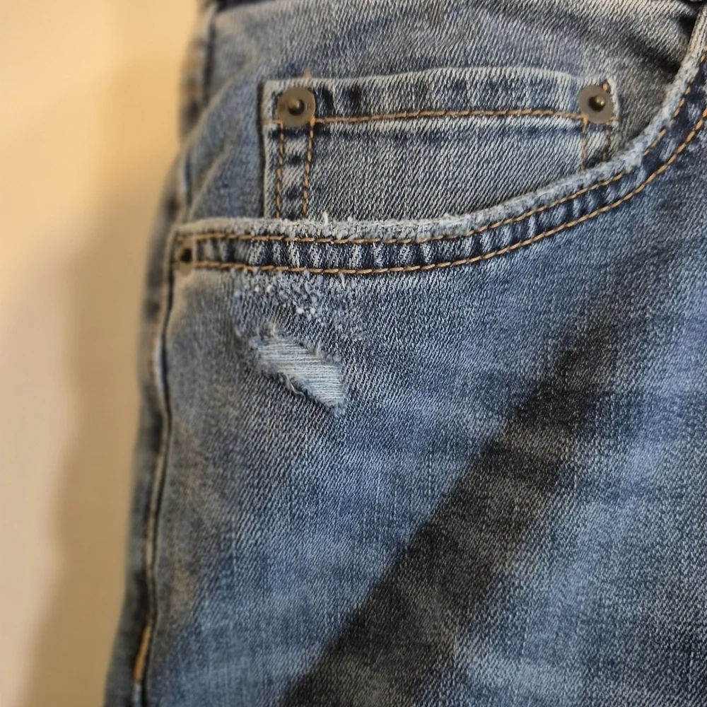 Banana Republic Blue Straight Jeans with Subtle Fading